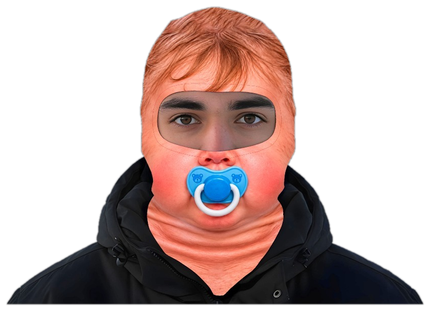 Balaclava Bebê com Chupeta